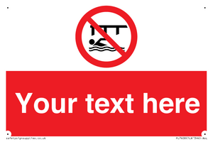 Custom Do not swim in the vicinity of piers